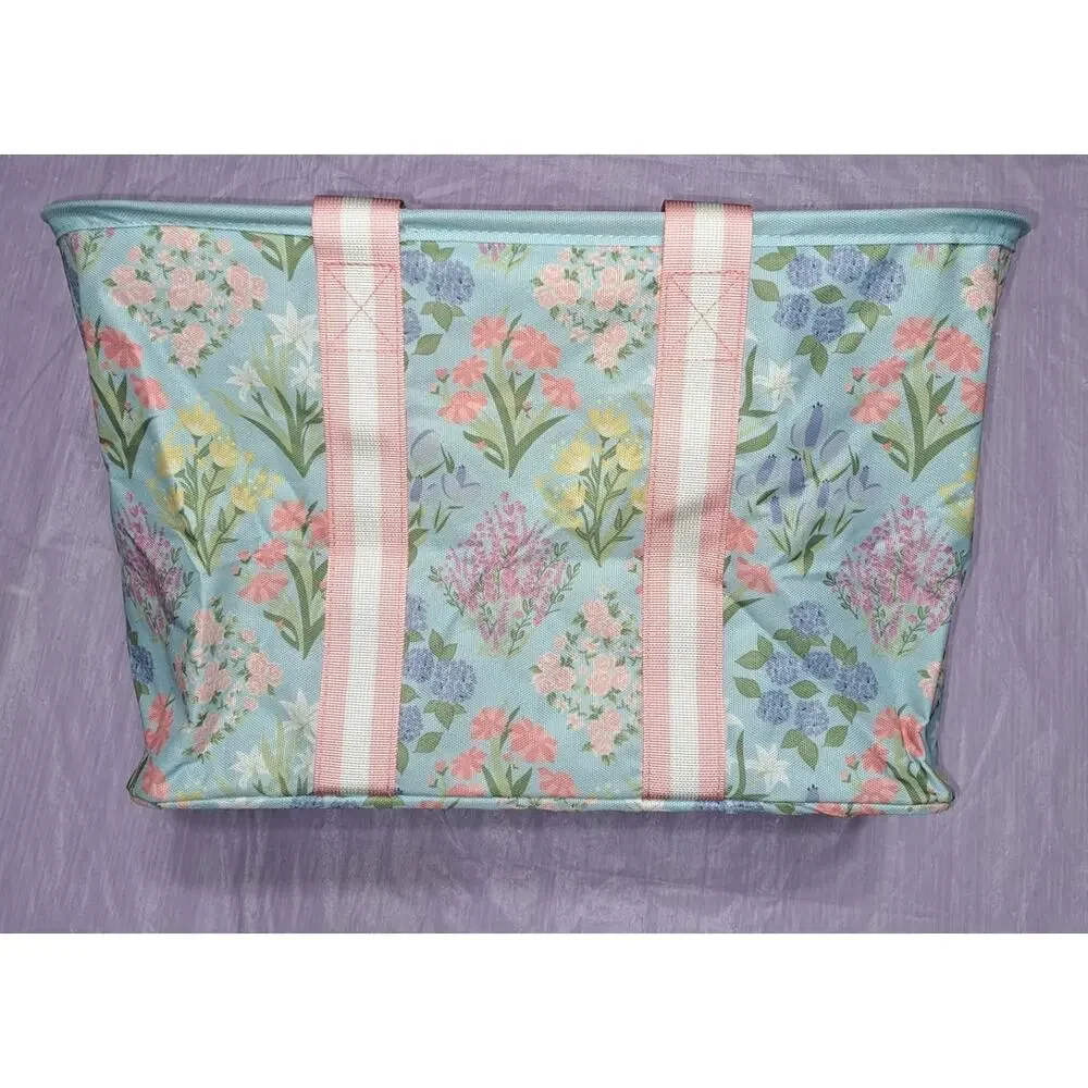 Monogram Initialed TRL Floral Marley Lilly Tote Large Basket